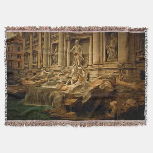 Cobertor Fonte do Trevi que pinta Roma (Frente)