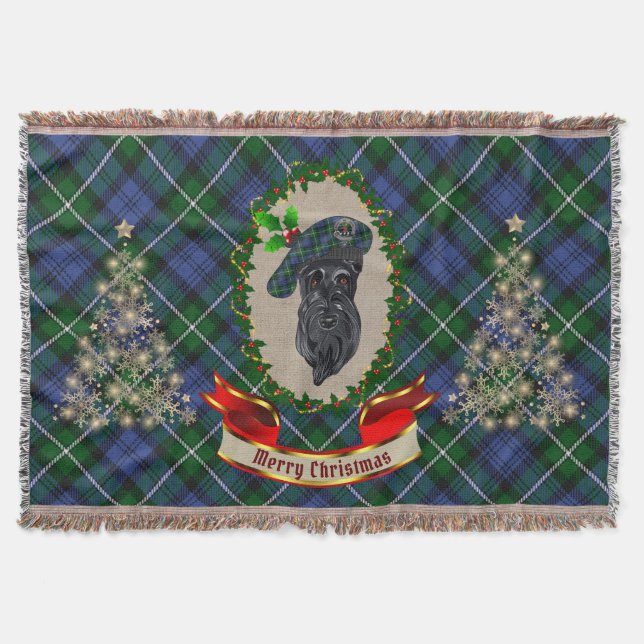 Cobertor Forbes Scottie Dog Christmas Throw (Frente)