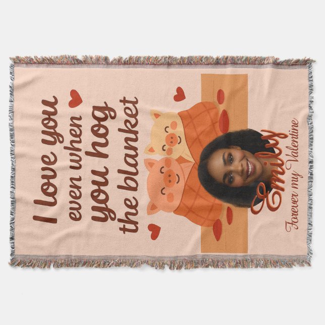 Cobertor 'Forever my Valentine' Throw Blanket (Frente)