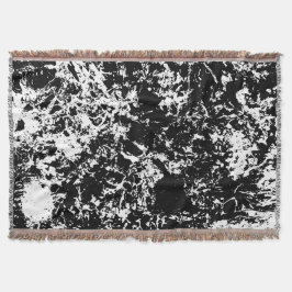 Cobertor Formação de gelo Abstrato a preto e branco