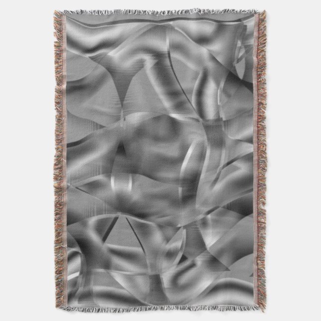 Cobertor Formas de cinza curvas, com tons luminosos (Frente Vertical)