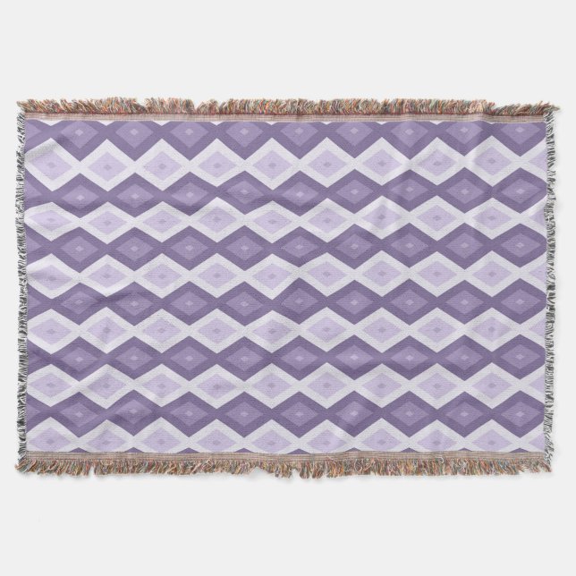 Cobertor Formas de diamante de lavanda (Frente)