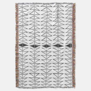 Cobertor Formas de Linhas Abstrato brancas pretas Forma Pad