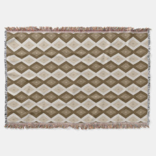 Cobertor Formas de losango castanho