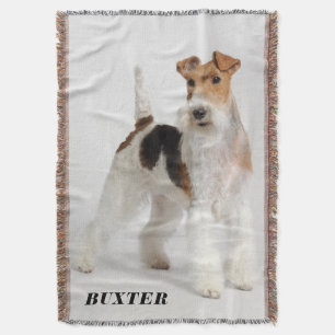 Cobertor Foto de Cão de Fox Terrier com Fio Cónico