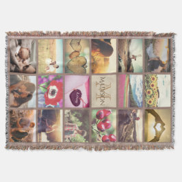 Cobertor Foto personalizada monograma