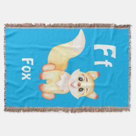 Cobertor Fox personalize ABC: Carta F - Adicione seu nome