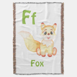 Cobertor Fox personalize ABC: Carta F - Adicione seu nome