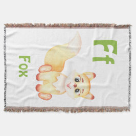 Cobertor Fox personalize ABC: Carta F - Adicione seu nome