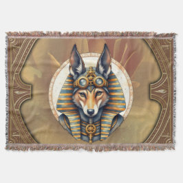 Cobertor Fox Retrato de Steampunk Anubis