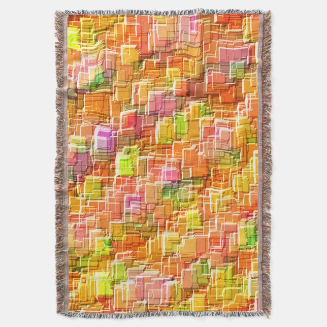 Cobertor Fragmentação exagerada de arremessos quadrados emb (Frente Vertical)