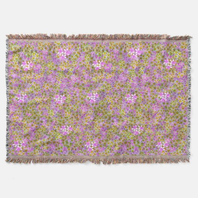 Cobertor Frangipanos Rosa E Amarelo, Lançar (Frente)