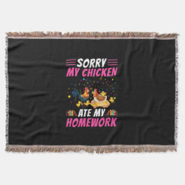 Cobertor Frango Arte Meu Frango Comeu Meu Trabalho De Casa