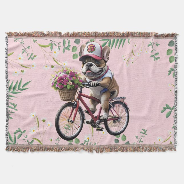 Cobertor Französische Bulldogge Fahrrad French Bulldog (Frente)