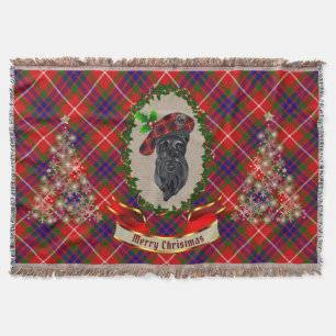 Cobertor Fraser Scottie Dog Christmas