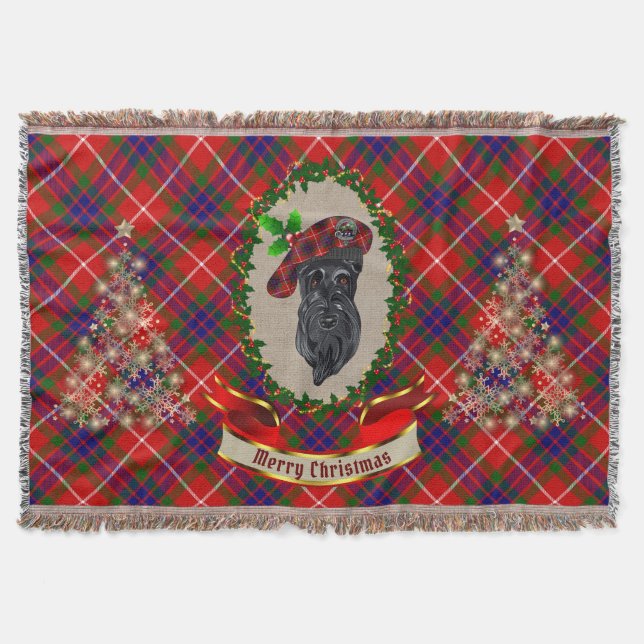 Cobertor Fraser Scottie Dog Christmas (Frente)