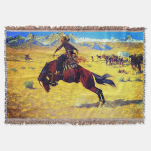 Cobertor Frederic Remington Uma Fria Manhã no Campo