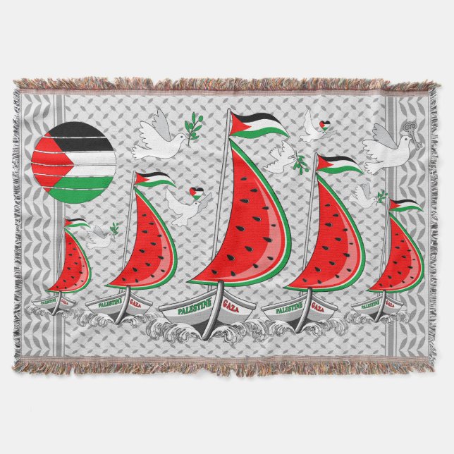 Cobertor Freedom Global Sumud Flotilla Boats para Gaza (Frente)
