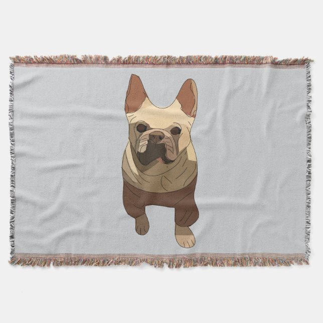 Cobertor French Bulldog, Lavender Purple (Frente)