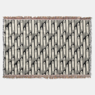 Cobertor Friendly Ghosts on Cream and Pink – Halloween Patt