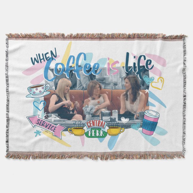 Cobertor FRIENDS™ | Quando o Café é Vida (Frente)