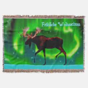 Cobertor Frohliche Weihnachten - Luzes do Norte Moose