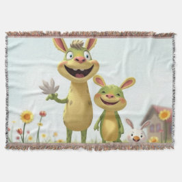 Cobertor Fröhliche Wiesengang – Bunte Tierfreunde im Frühli