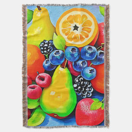 Cobertor Fruta vibrante e vida estática