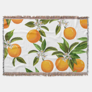 Cobertor Frutas de Citros: Ilustração Digital Vintage