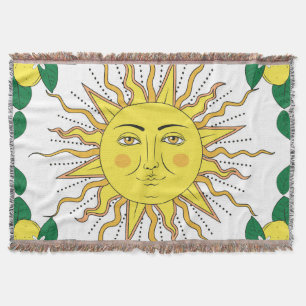 Cobertor Frutas Tropicais De Limão, Face Solar.