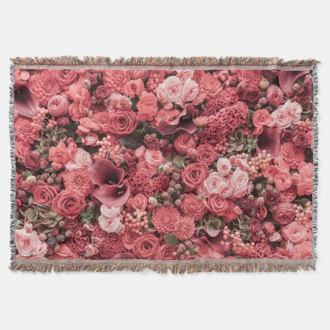 Cobertor Fundo de abstrato floral fechado. (Frente)