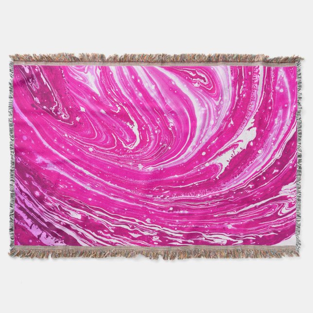 Cobertor Fundo de pintura rosa mista. (Frente)