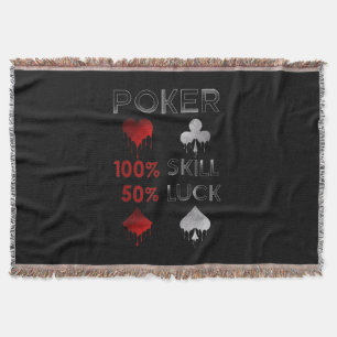 Cobertor Funny Poker Poker 100% De Competência E 50% De