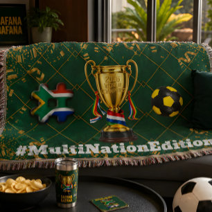 Cobertor Futebol da África do Sul 2026 Jogos Globais Ouro
