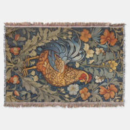 Cobertor Galinha Elegante William Morris Inspirou Floral