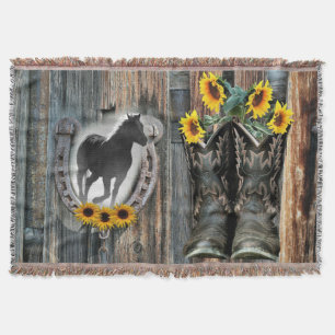 Cobertor Galloping Horse Cowboy Boots Fúradeiras