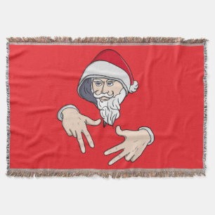 Cobertor Gangsta legal Hip Hop Hand Rap Santa Claus