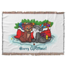 Gatinho e puppy, XMas feliz