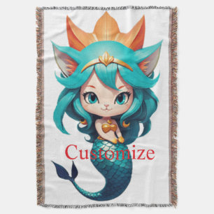 Cobertor Gatinho Fofo Sereia Thunder_Cove