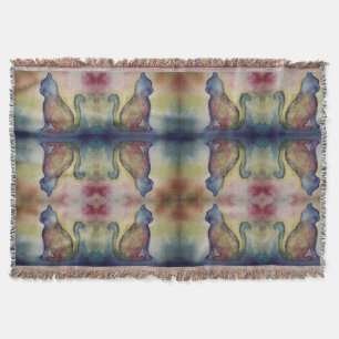 Cobertor Gato de Aquarela