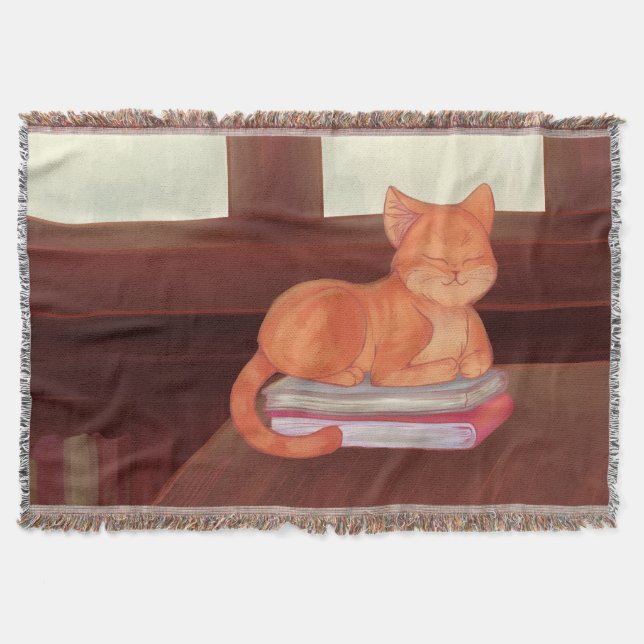 Cobertor Gato de Biblioteca (Frente)