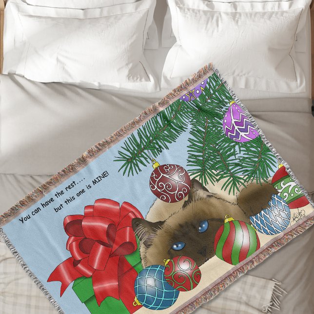 Cobertor Gato de Ornamento da Bola de Natal (Criador carregado)