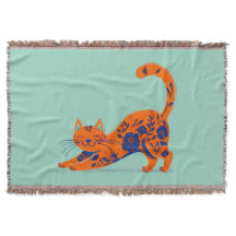 Gato Floral Laranja