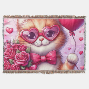 Cobertor Gato/gatinho Dia de os namorados