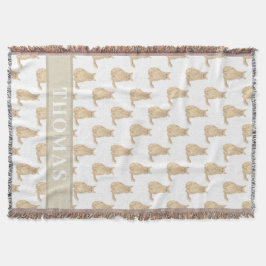 Cobertor Gato Maine Coon Personalizado (Laranja) Rosa e Bra