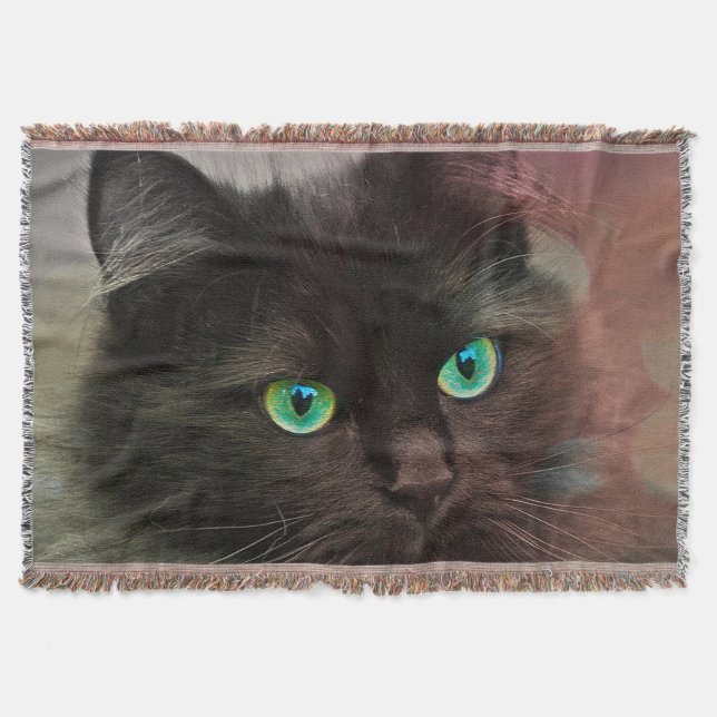 Cobertor Gato Olhos Verdes (Frente)
