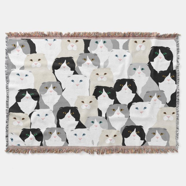 Cobertor Gatos e Gatos Jogam Banheta (Frente)