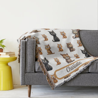 Cobertor Gatos Loucos Personalizados