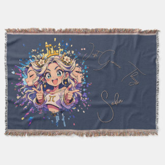 Cobertor Gemini Sweet 16 Custom Name Blanket