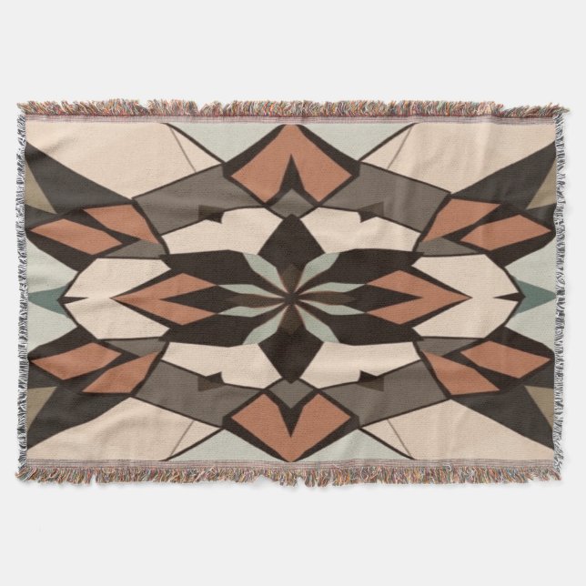 Cobertor Geometric Symphony: Balance in Design" (Frente)